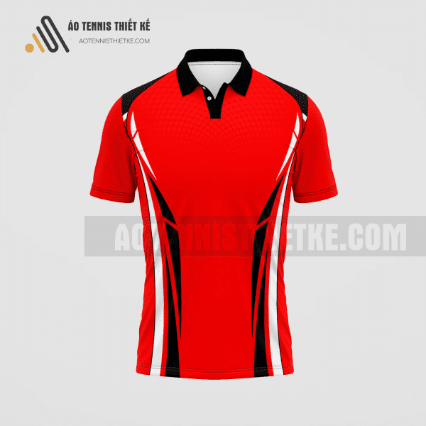 Mẫu áo Tennis thiết kế màu đỏ ATNTK15