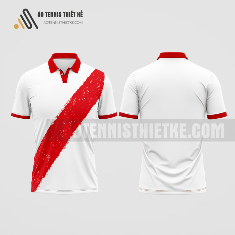 Mẫu áo polo tennis thiết kế 2022 Hà Nội màu đỏ ATNTK24