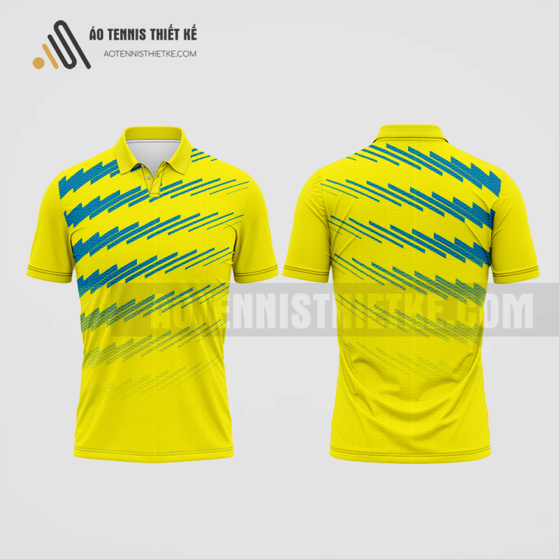 Mẫu áo chơi tennis câu lạc bộ Lào Cai màu vàng thiết kế ATNTK63