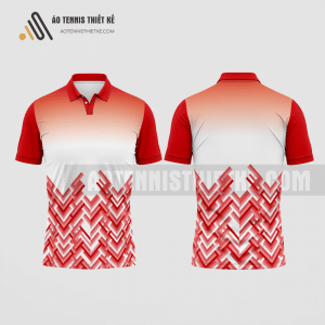 Mẫu áo chơi tennis câu lạc bộ công nghệ chế biến thủy sản màu đỏ thiết kế ATNTK92