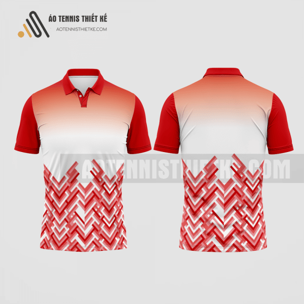 Mẫu áo chơi tennis câu lạc bộ công nghệ chế biến thủy sản màu đỏ thiết kế ATNTK92