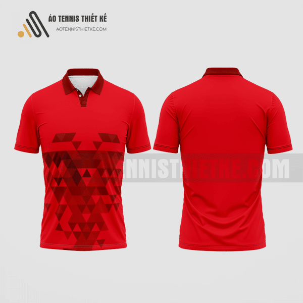Mẫu áo chơi tennis câu lạc bộ luật - nhân văn màu đỏ thiết kế ATNTK122