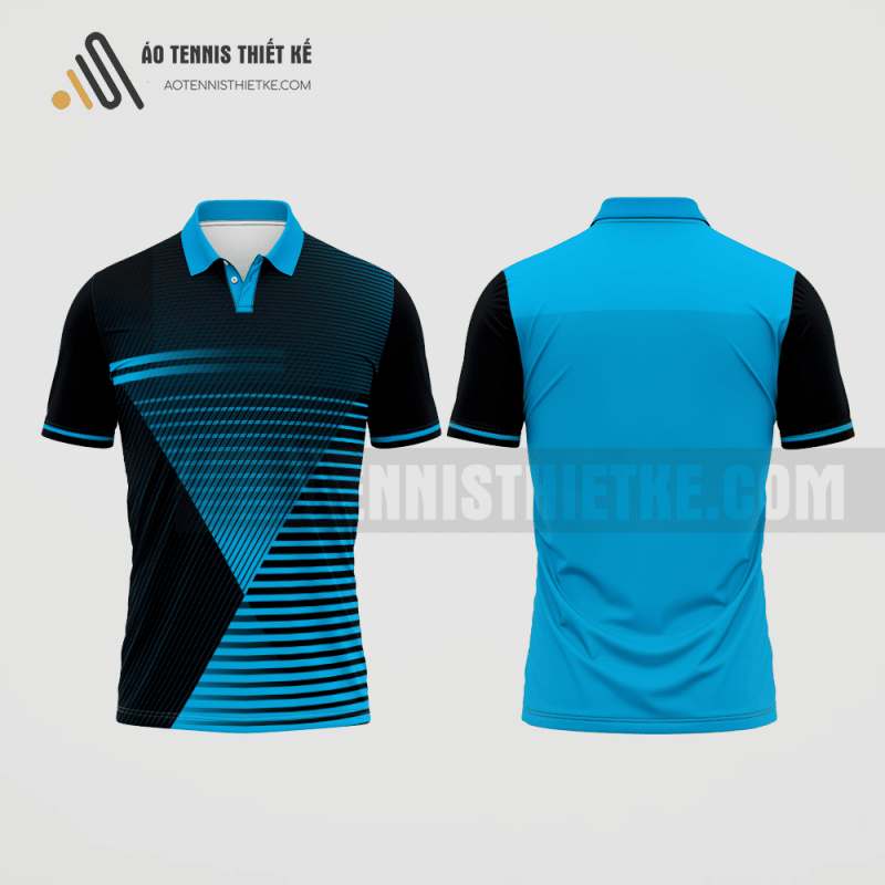Mẫu áo chơi tennis câu lạc bộ quan hệ quốc tế màu xanh tím than thiết kế ATNTK167