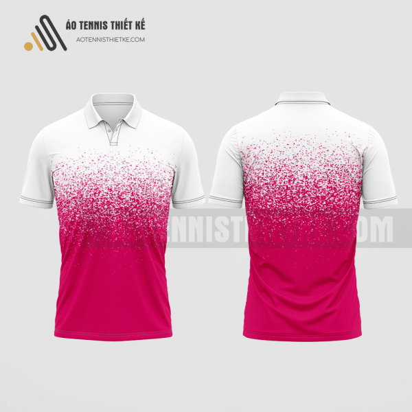 Mẫu áo chơi tennis câu lạc bộ quản trị dịch vụ du lịch và lữ hành màu hồng thiết kế ATNTK107