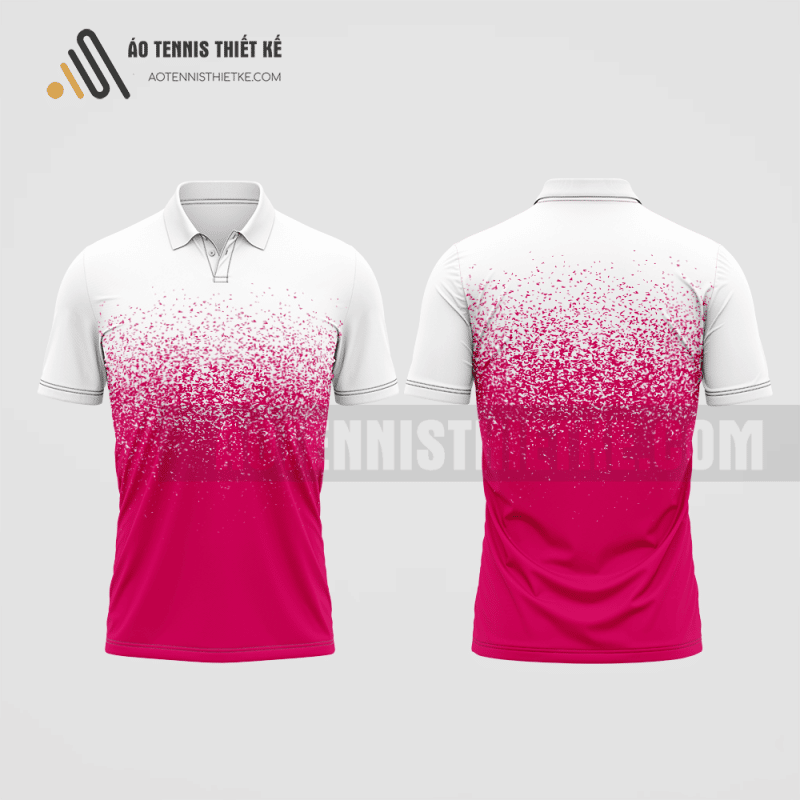 Mẫu áo chơi tennis câu lạc bộ quản trị dịch vụ du lịch và lữ hành màu hồng thiết kế ATNTK107