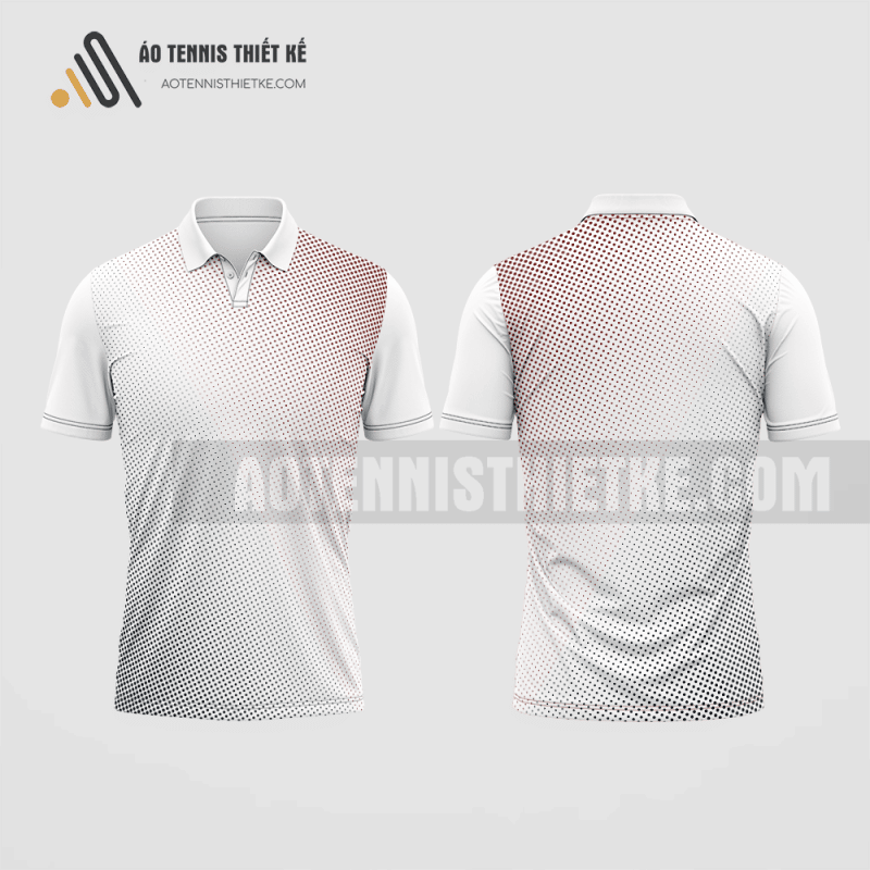 Mẫu áo đấu tennis câu lạc bộ Điện Biên màu trắng thiết kế ATNTK44