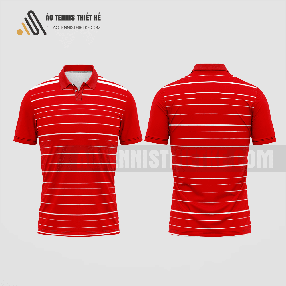 Mẫu áo đấu tennis câu lạc bộ quản lý xây dựng màu đỏ thiết kế ATNTK103