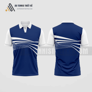 Mẫu áo giải tennis câu lạc bộ địa lý tự nhiên màu xanh dương thiết kế ATNTK190