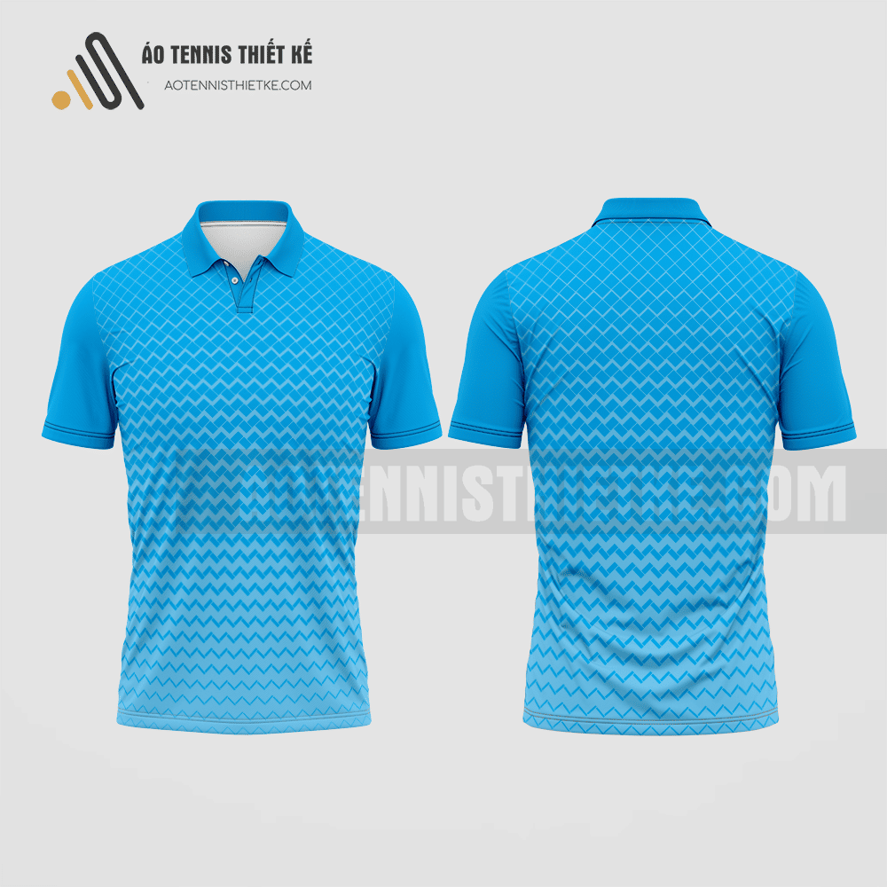 Mẫu áo giải tennis câu lạc bộ kỹ thuật công trình biển màu xanh da trời thiết kế ATNTK100