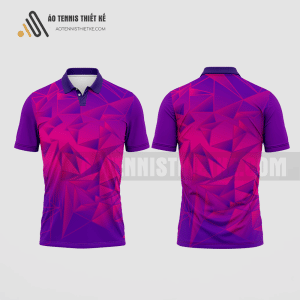 Mẫu áo polo tennis câu lạc bộ Lâm Đồng màu tím thiết kế ATNTK64
