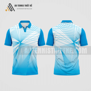 Mẫu áo tennis nam câu lạc bộ sinh học ứng dụng màu xanh da trời thiết kế ATNTK184