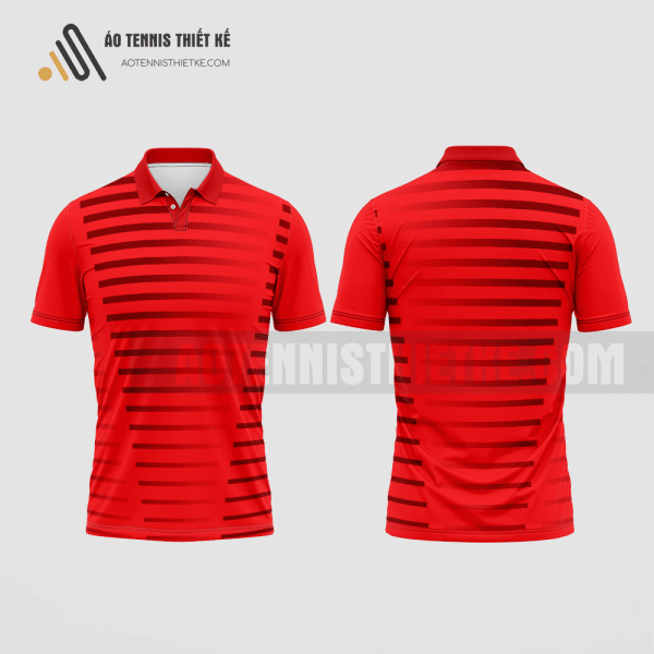 Mẫu áo thi đấu quần vợt câu lạc bộ thiết kế thời trang màu đỏ thiết kế ATNTK158
