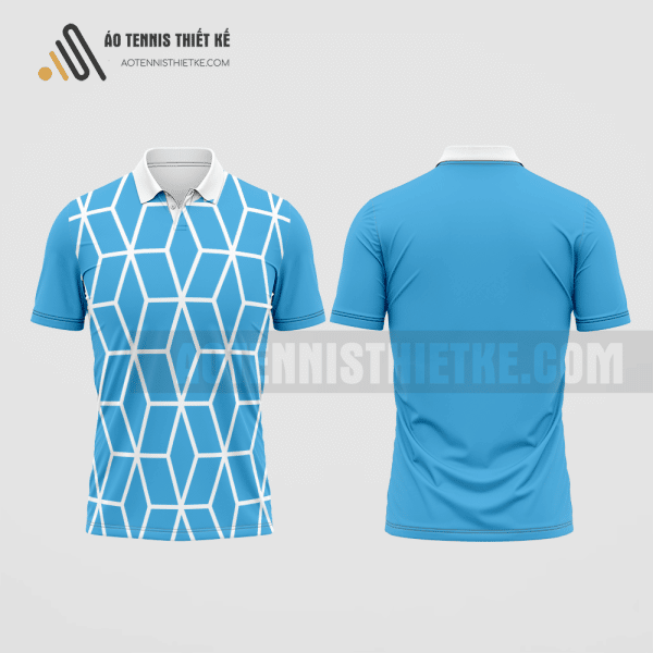 Mẫu áo polo tennis câu lạc bộ sư phạm hóa học màu xanh da trời thiết kế ATNTK213