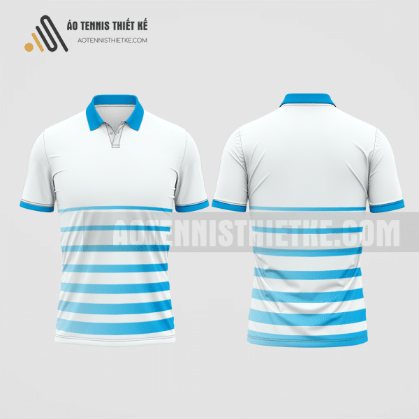 Mẫu áo tennis có cổ câu lạc bộ sư phạm lịch sử màu xanh da trời thiết kế ATNTK219
