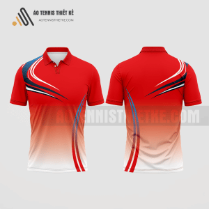Mẫu áo tennis nam câu lạc bộ Marketing màu đỏ thiết kế ATNTK109