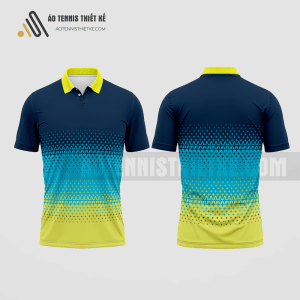 Mẫu áo tennis nam câu lạc bộ sư phạm sinh học màu xanh tím than thiết kế ATNTK214