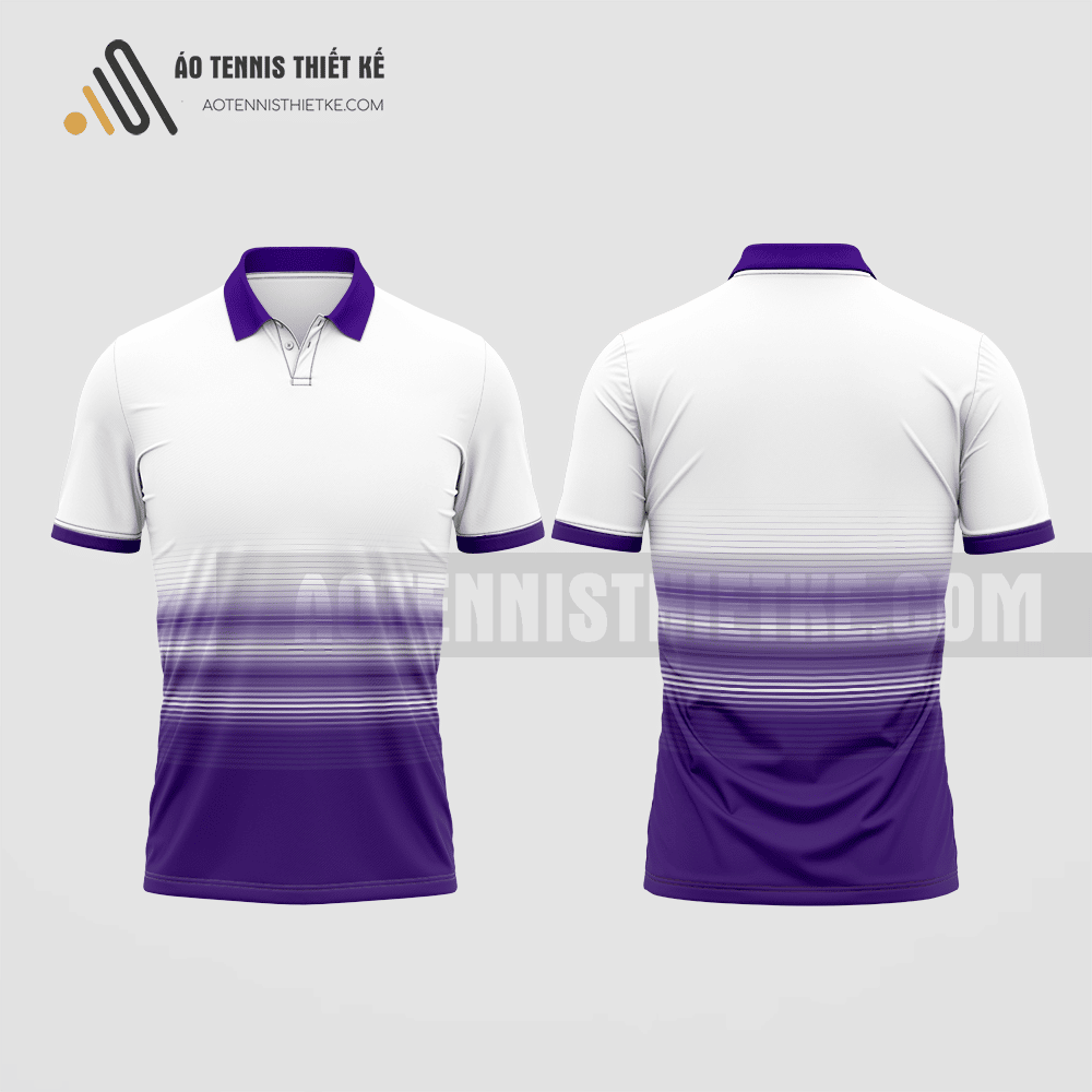 Mẫu áo thun tennis câu lạc bộ Bắc Kạn màu tím thiết kế ATNTK31