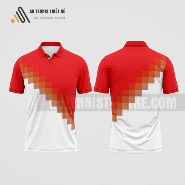 Mẫu áo thi đấu quần vợt câu lạc bộ kiến trúc màu đỏ thiết kế ATNTK98