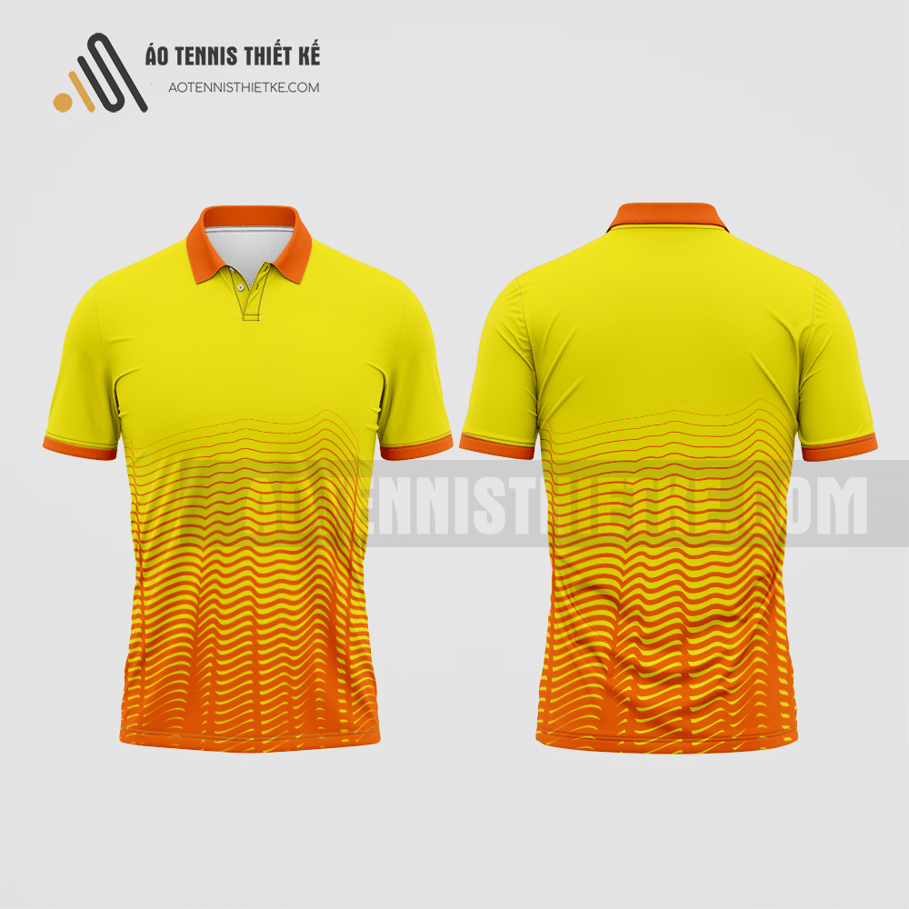 Mẫu trang phục thi đấu tennis câu lạc bộ quản lý văn hóa màu vàng thiết kế ATNTK149