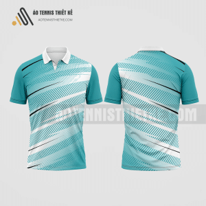 Mẫu áo giải tennis câu lạc bộ sư phạm địa lý màu xanh ngọc thiết kế ATNTK220