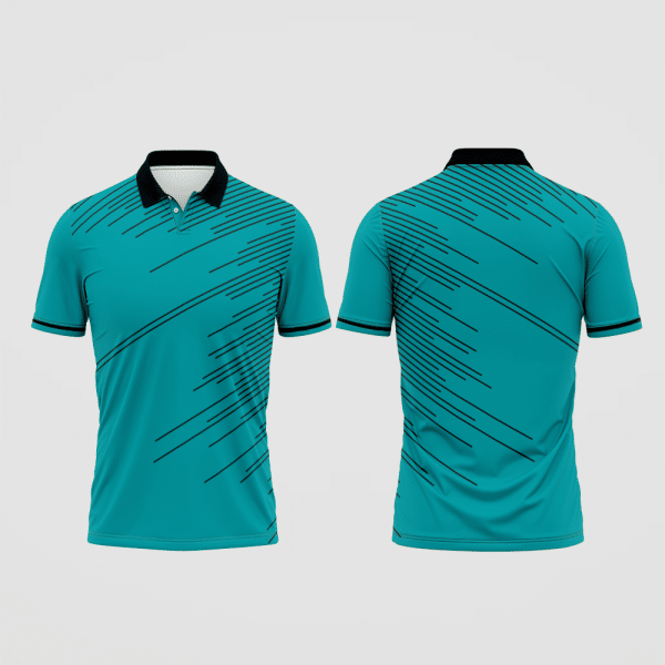 Mẫu áo tennis câu lạc bộ ngôn ngữ Đức – Tiếng Đức màu xanh ngọc thiết kế ATNTK131