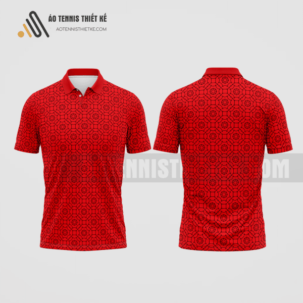 Mẫu áo thi đấu quần vợt câu lạc bộ Cao Bằng màu đỏ thiết kế ATNTK39