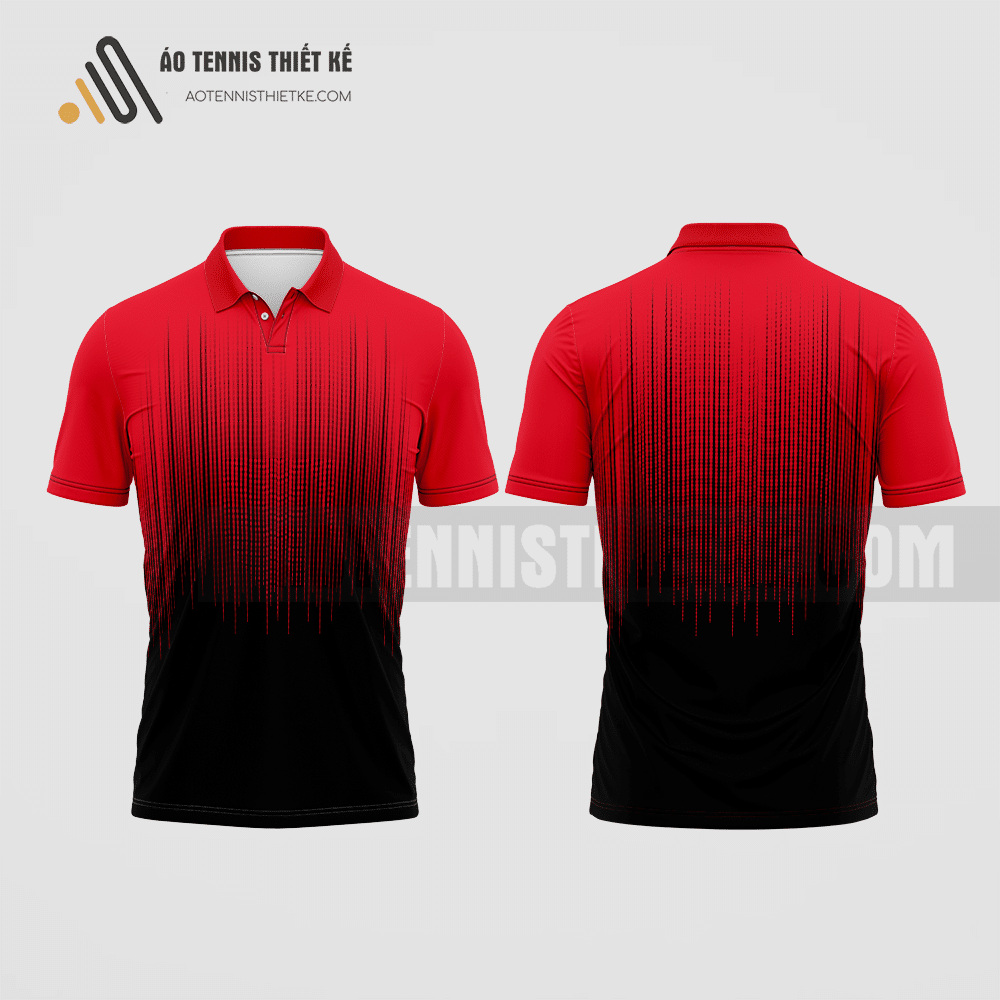Mẫu quần áo đánh tennis câu lạc bộ vật lý học màu đỏ thiết kế ATNTK186