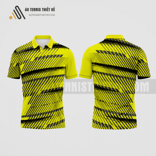 Mẫu áo quần vợt câu lạc bộ truyền thông đa phương tiện màu vàng thiết kế ATNTK172