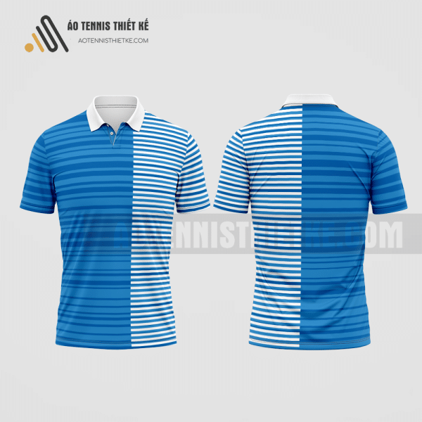 Mẫu áo tennis câu lạc bộ kỹ thuật xây dựng màu xanh nước biển thiết kế ATNTK101