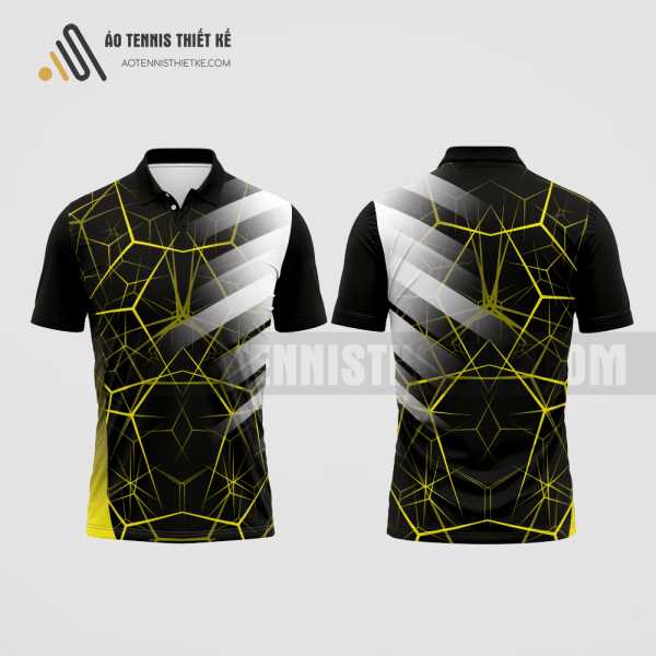 Mẫu áo thun tennis câu lạc bộ Đồng Tháp màu đen thiết kế ATNTK46