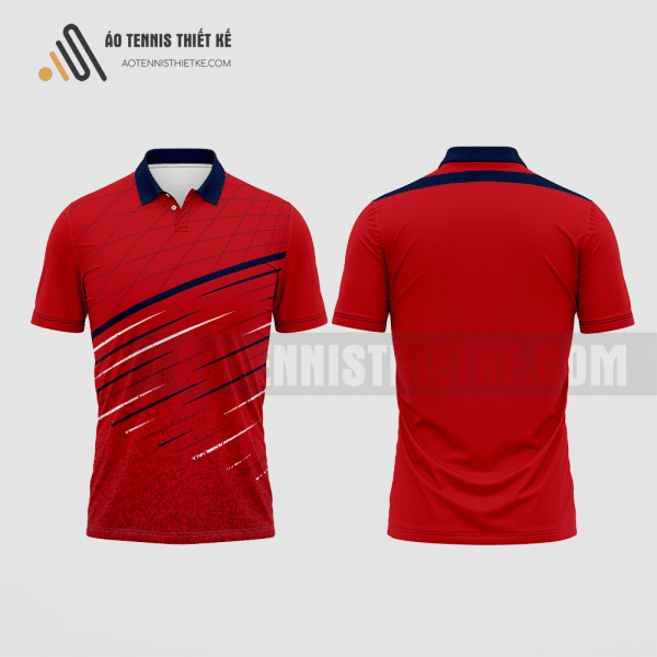 Mẫu áo tennis nam câu lạc bộ Hà Nội màu đỏ thiết kế ATNTK50
