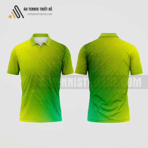 Mẫu áo đấu tennis câu lạc bộ Ngân hàng Quốc Dân màu xanh chuối tự thiết kế ATNTK238