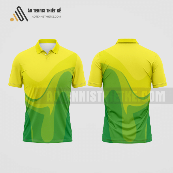Mẫu áo giải tennis câu lạc bộ Ngân hàng Sài Gòn SCB màu vàng tự thiết kế ATNTK250