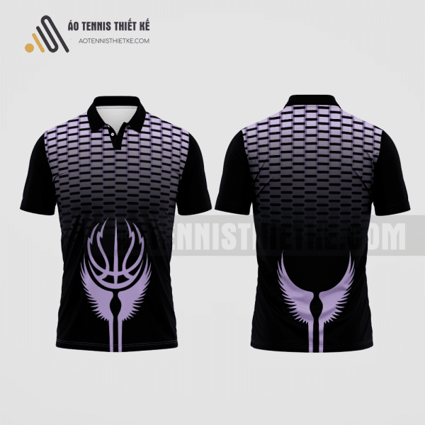 Mẫu áo giải tennis câu lạc bộ giáo dục công dân màu tím thiết kế ATNTK205