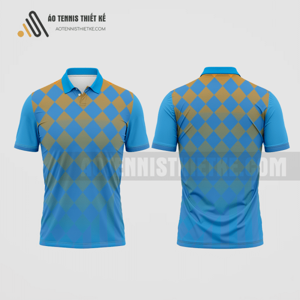 Mẫu áo polo tennis câu lạc bộ An Khê màu xanh da trời thiết kế lạ ATNTK273