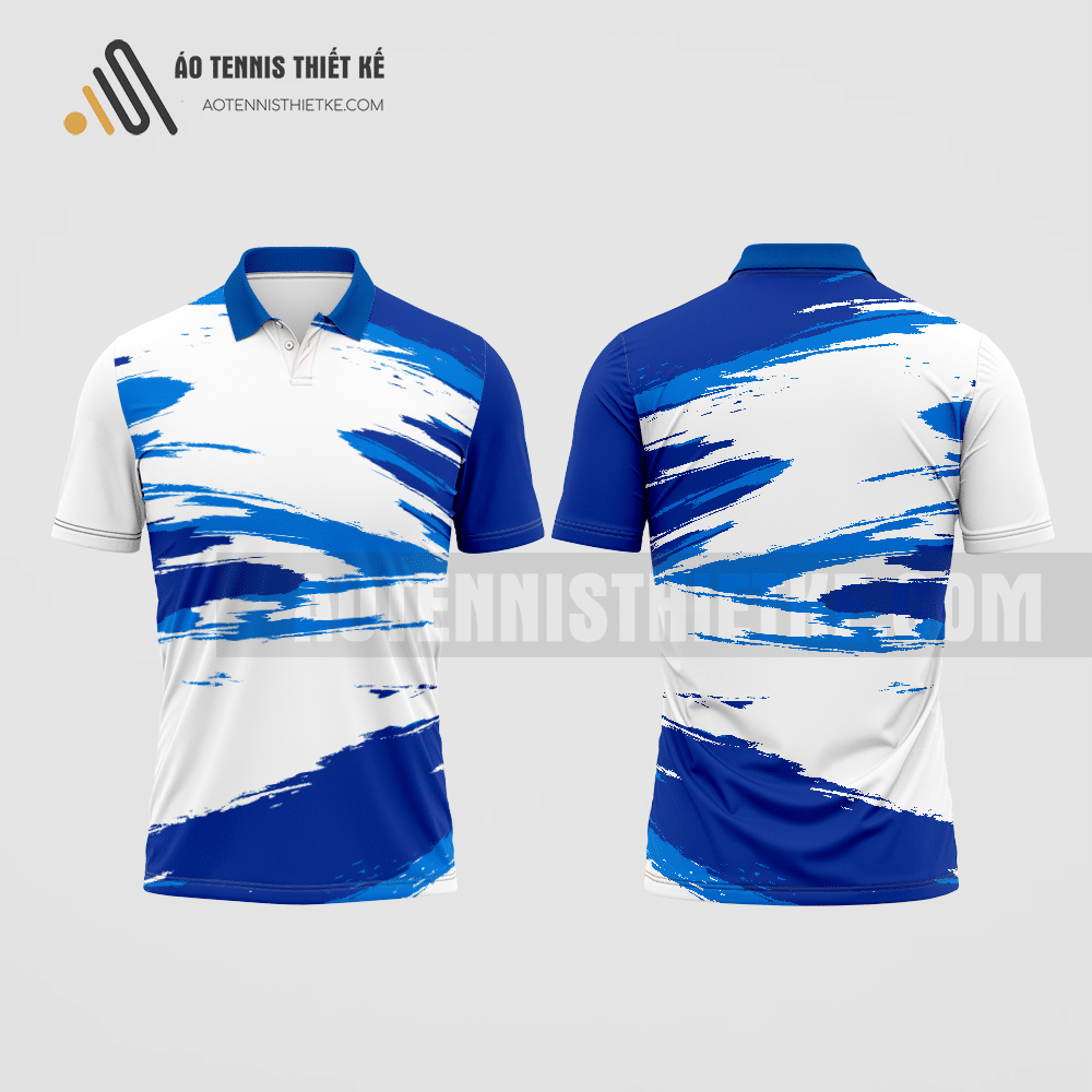 Mẫu áo polo tennis câu lạc bộ Ngân hàng PV com bank màu xanh biển thiết kế chính hãng ATNTK258