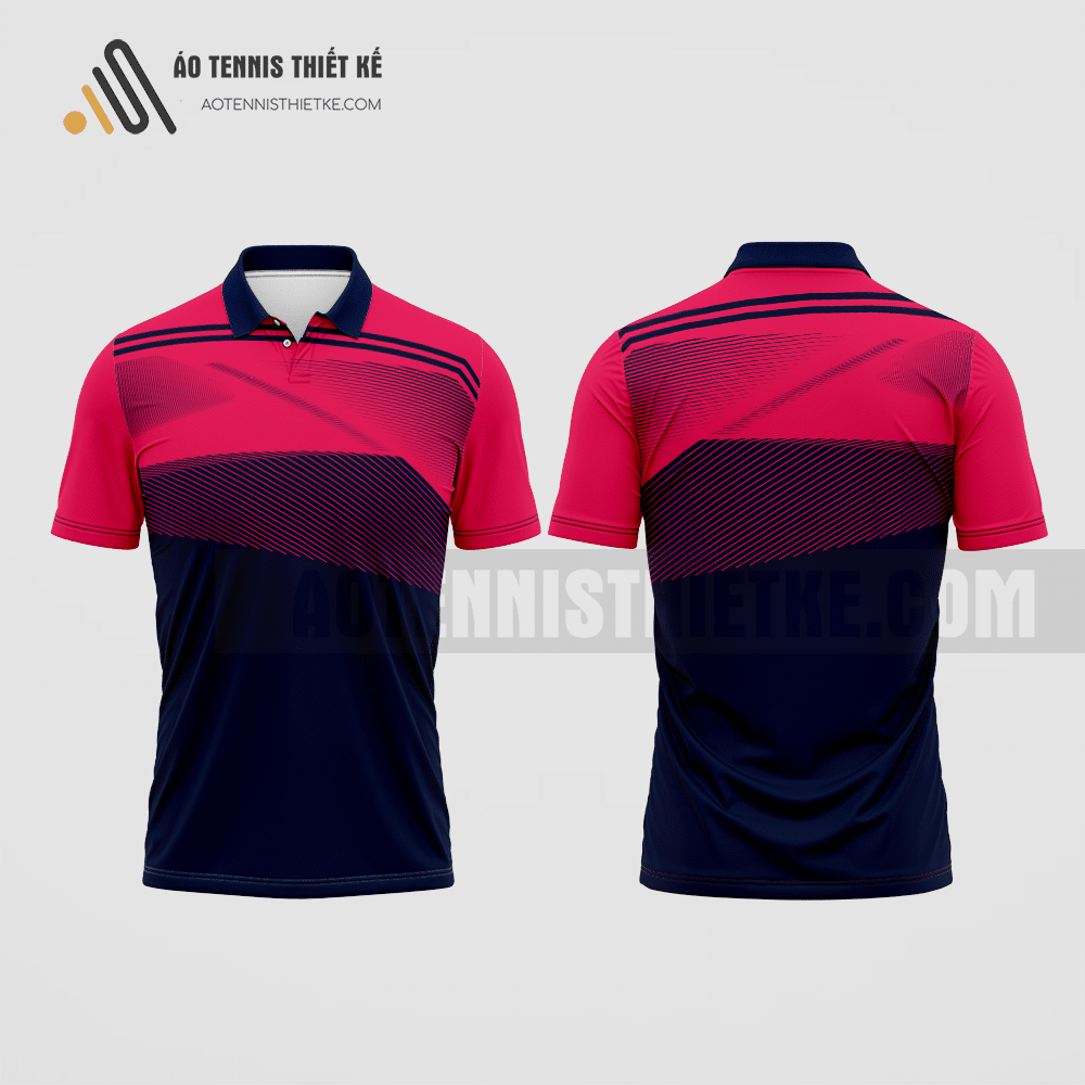 Mẫu áo polo tennis câu lạc bộ nông học màu hồng thiết kế ATNTK228