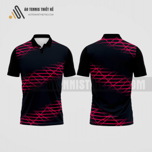 Mẫu áo tennis nam câu lạc bộ điêu khắc màu đen thiết kế ATNTK154