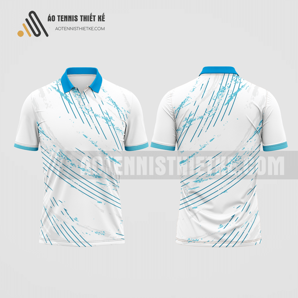 Mẫu áo thi đấu quần vợt câu lạc bộ An Phú màu trắng thiết kế giá rẻ ATNTK278