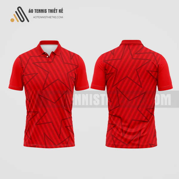 Mẫu áo thi đấu quần vợt câu lạc bộ Bảo Lâm màu đỏ thiết kế độc ATNTK308