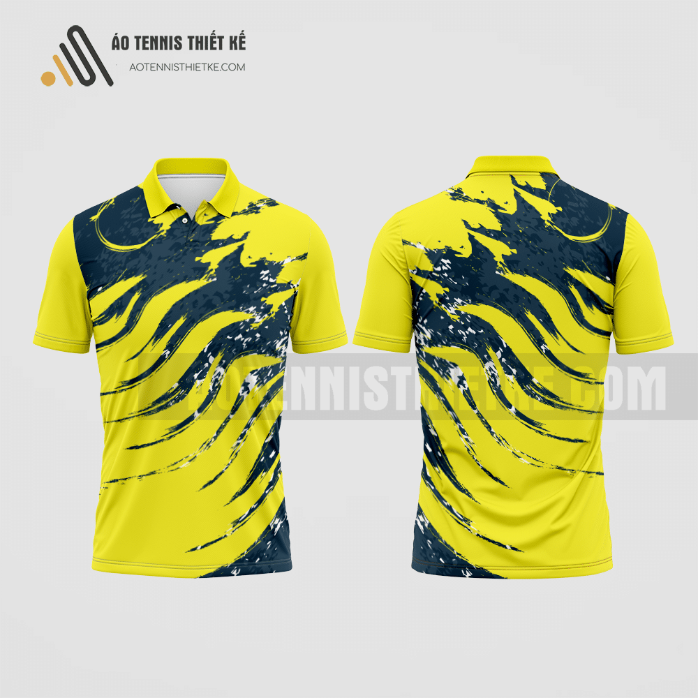 Mẫu áo thun tennis câu lạc bộ Bến Cát màu vàng thiết kế tốt nhất ATNTK315