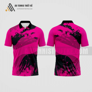 Mẫu trang phục thi đấu tennis câu lạc bộ Bàu Bàng màu hồng thiết kế giá rẻ ATNTK314