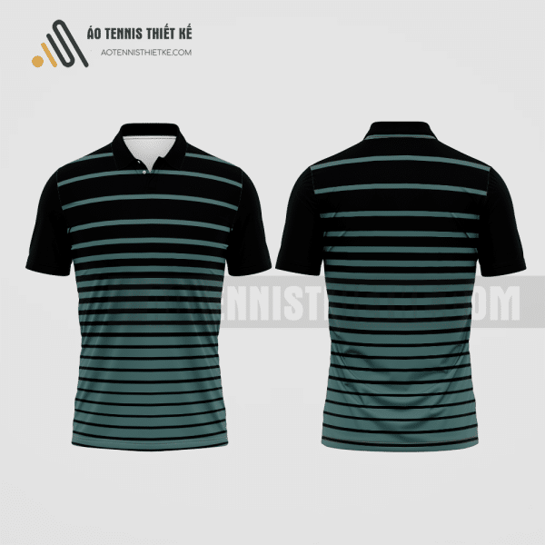 Mẫu trang phục thi đấu tennis câu lạc bộ giáo dục quốc phòng – an ninh màu đen thiết kế ATNTK209
