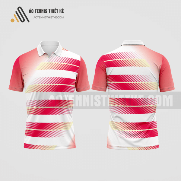 Mẫu áo chơi tennis câu lạc bộ Điện Biên màu hồng thiết kế nữ ATNTK437