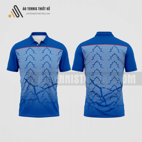 Mẫu áo chơi tennis câu lạc bộ Gia Lộc màu xanh dương thiết kế giá rẻ ATNTK482