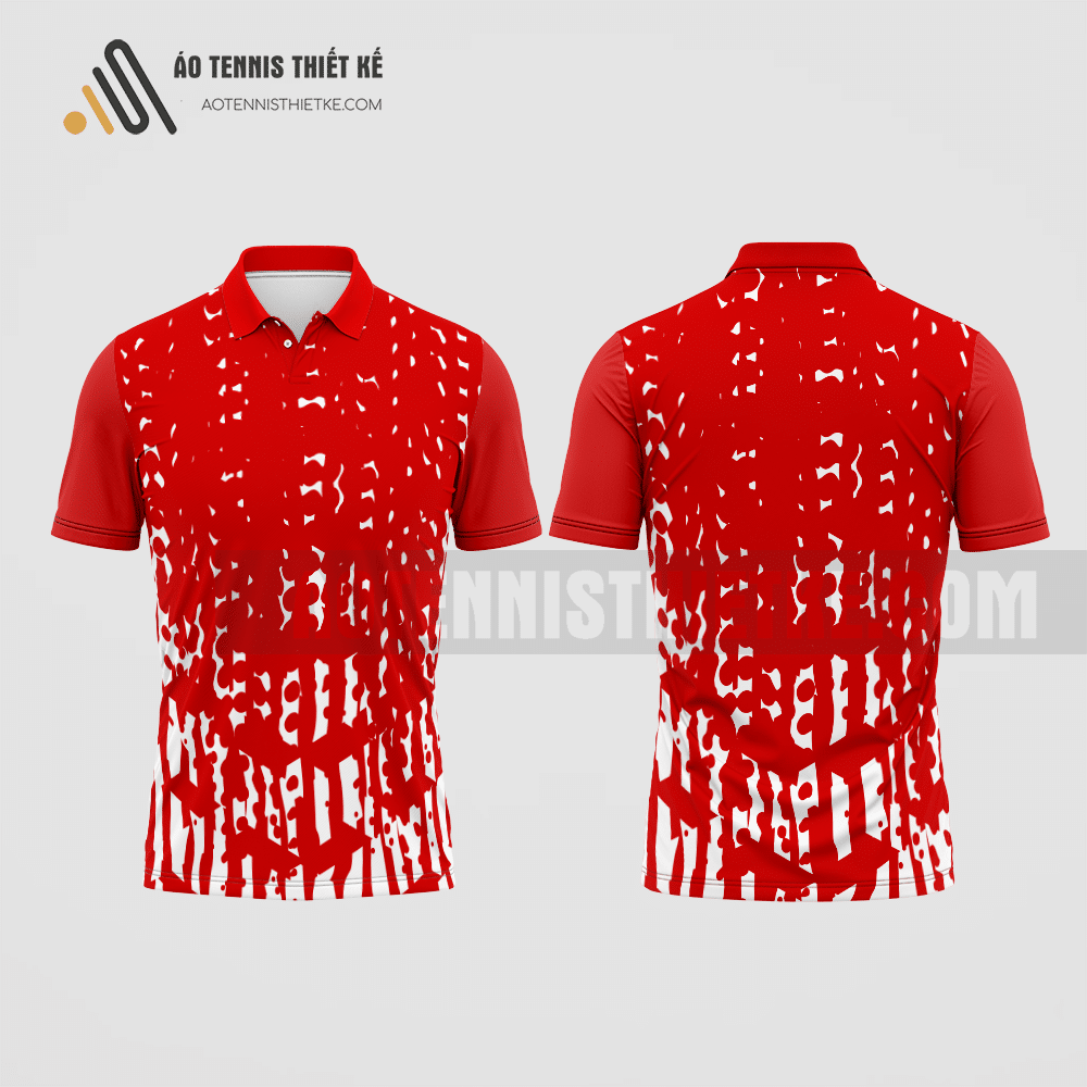 Mẫu áo chơi tennis câu lạc bộ Hà Đông màu đỏ thiết kế nữ ATNTK497