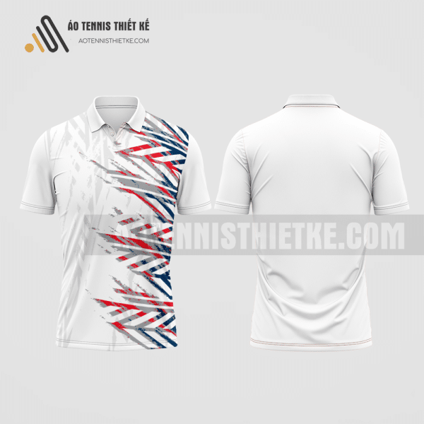 Mẫu áo đấu tennis câu lạc bộ Đại Từ màu trắng tự thiết kế ATNTK418