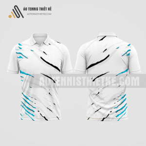 Mẫu áo giải tennis câu lạc bộ Buôn Hồ màu trắng thiết kế nam ATNTK340