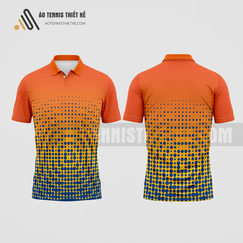 Mẫu áo giải tennis câu lạc bộ Cầu Giấy màu cam tự thiết kế ATNTK370