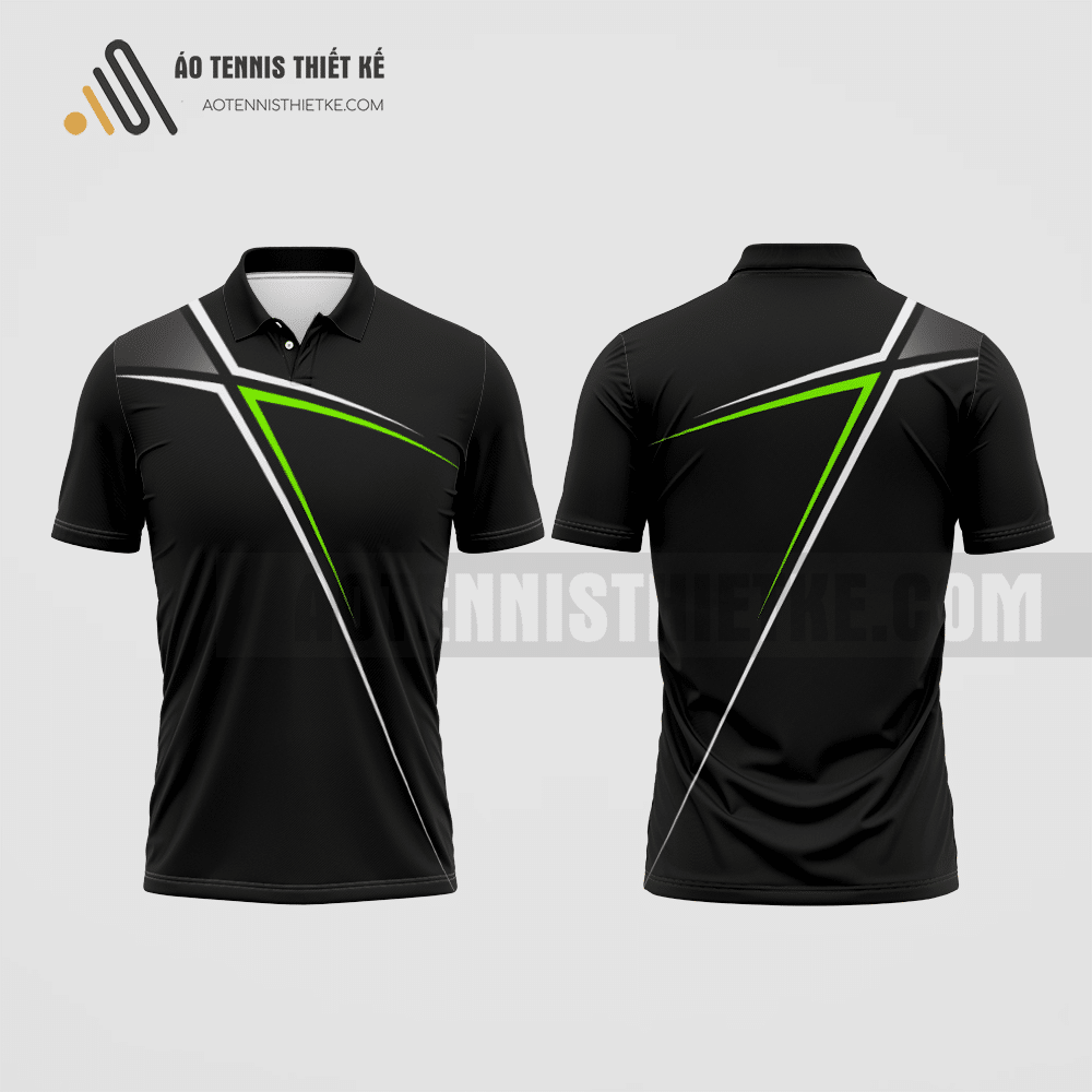 Mẫu áo giải tennis câu lạc bộ Đô Lương màu đen thiết kế uy tín ATNTK445